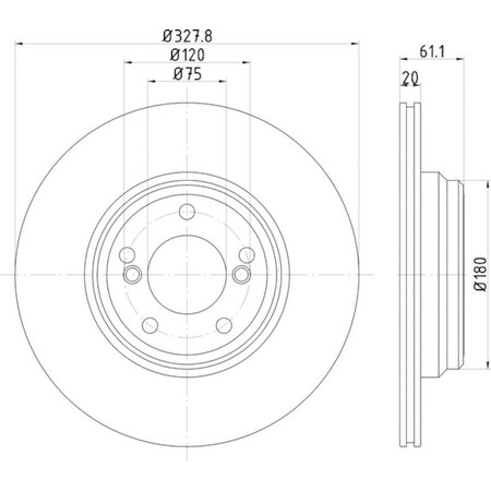 Pagid Brakes Brake Disc (Pr-Ea/Bx-2), 355122621 355122621